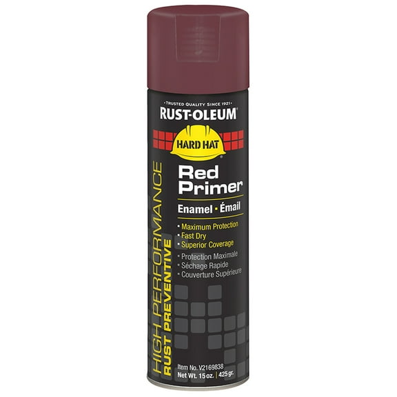 24‐Pack of 15 oz Rust‐Oleum Brands V2169838 Red Primer Hard Hat Enamel Spray Coating