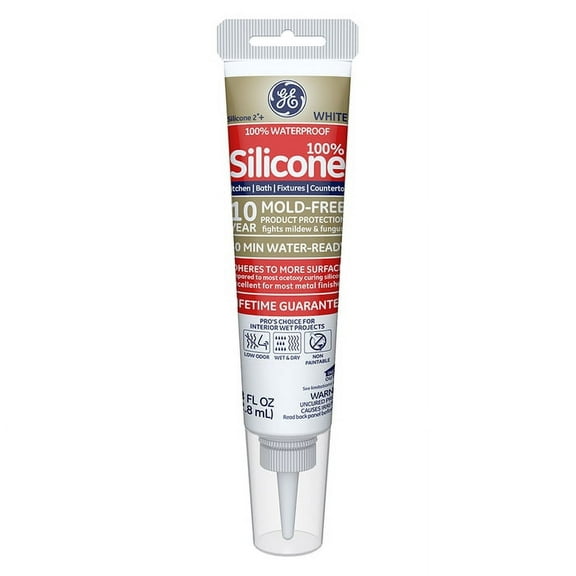24-Pack of 2.8 oz Momentive GE281 GE, Silicone II White Kitchen and Bath Sealant