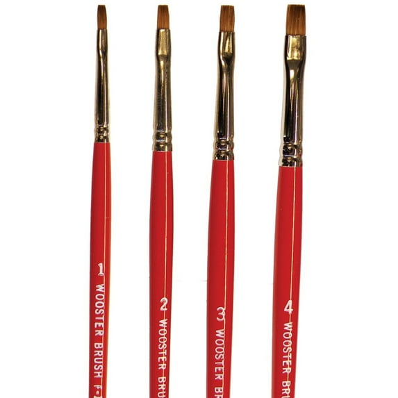 24-Pack of #2 Wooster F1621 Artist Brush Red Sable Oil Brights Artist Paint Brush