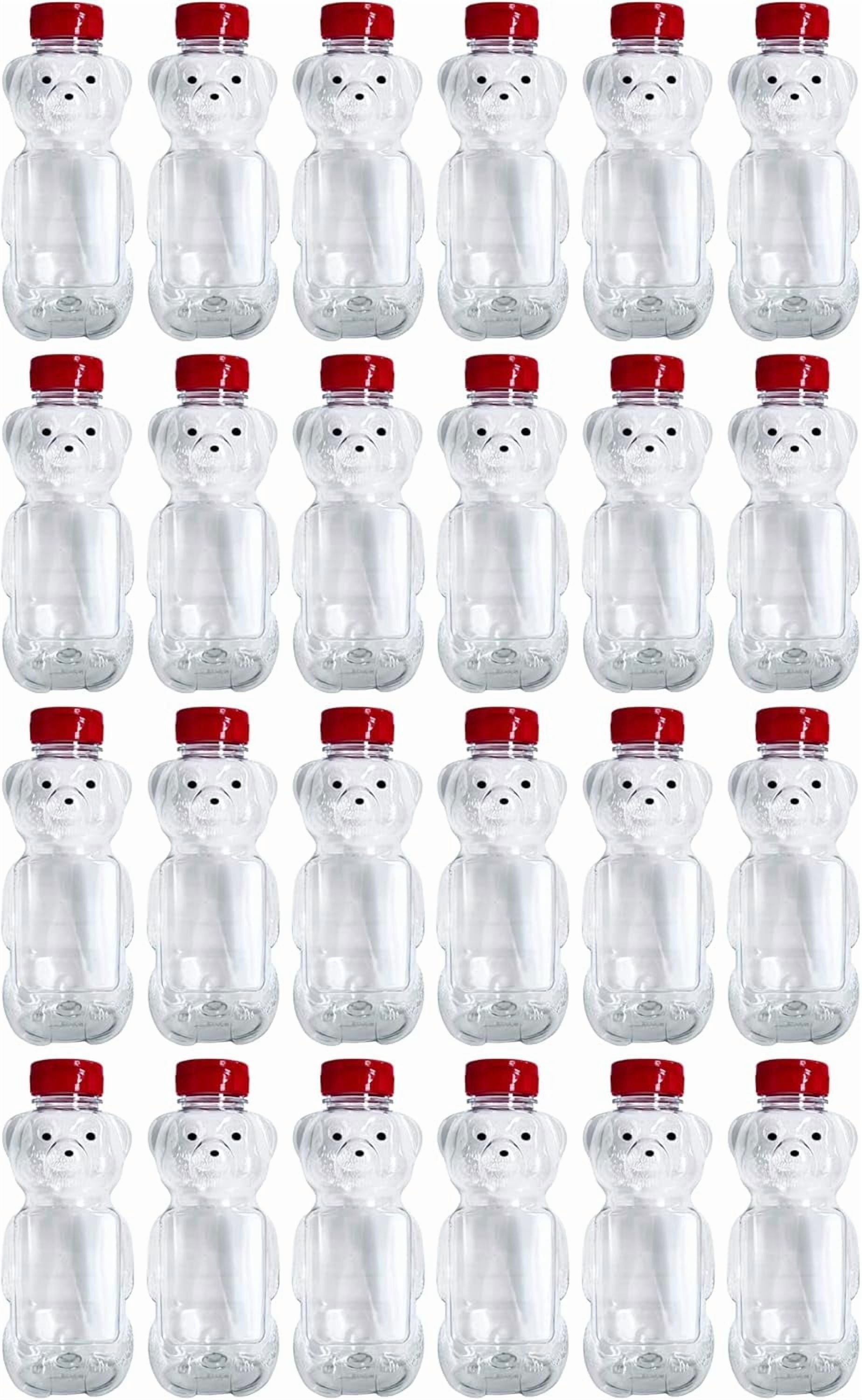 12 Pack 24 Oz Honey Bear Jars With Gold Flip Lids – BPA-Free Plastic, Leak Proof