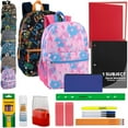thumbnail image 1 of 24 Pack of Bulk Wholesale 17 Inch Backpacks with 20 Piece Stationary Kits Each in Mixed Male & Female Prints, 1 of 9