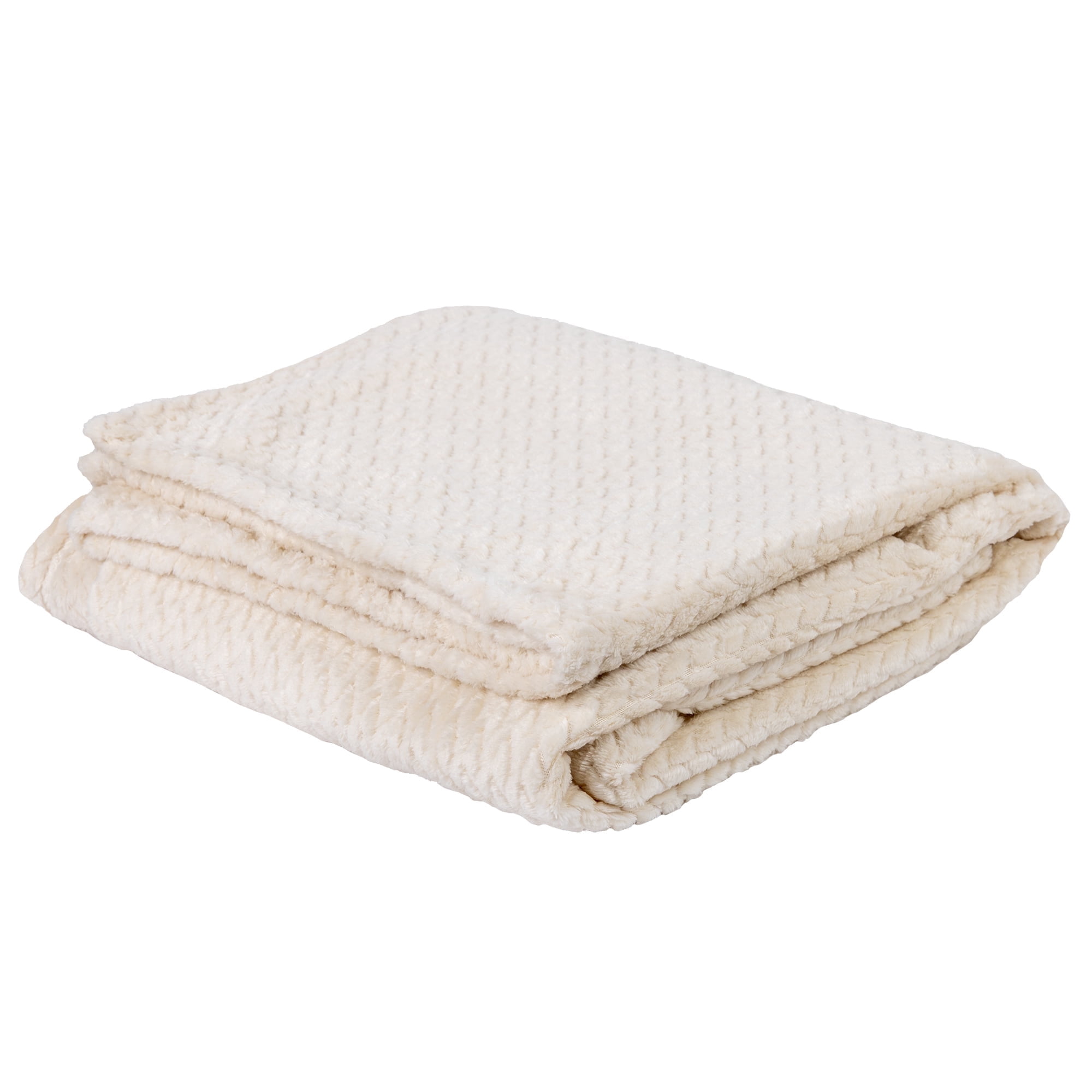 24 pack Trail maker 60”L x 50”W Chenille 250 GSM Throw Blankets in Beige