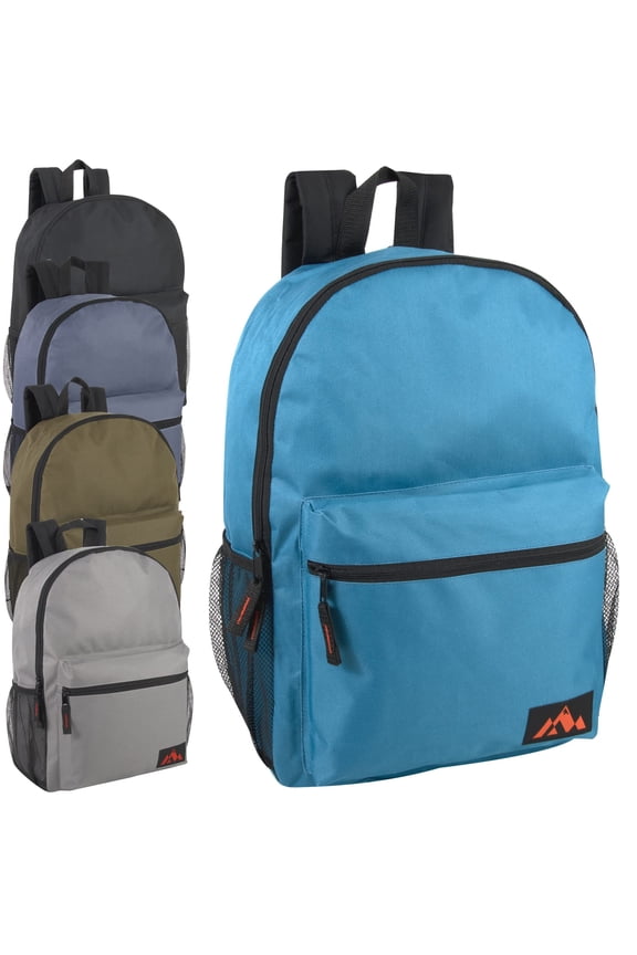 24 pack Solid Colored Backpacks for Stationary, Travel, Commuting, Gym in Assorted Colors Pack