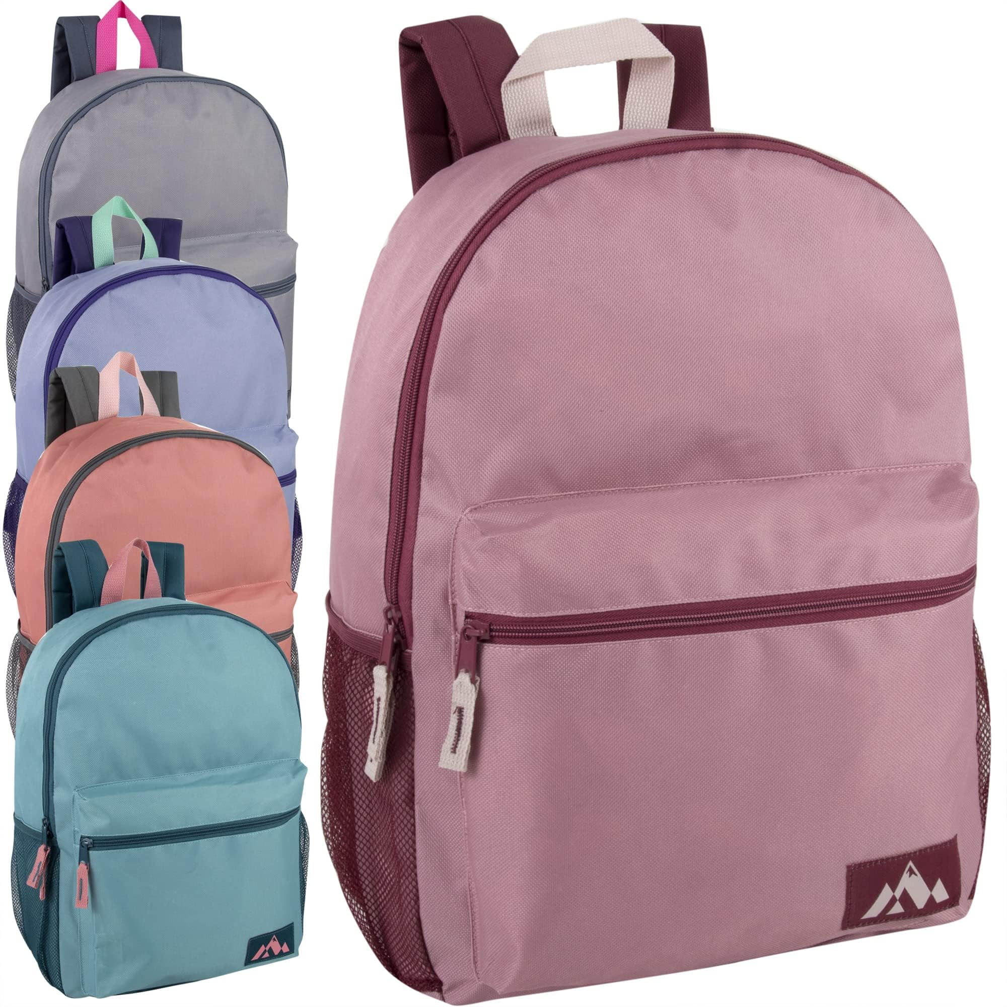 24 pack Solid Colored Backpacks for Stationary, Travel, Commuting, Gym in Pastel Colors Pack