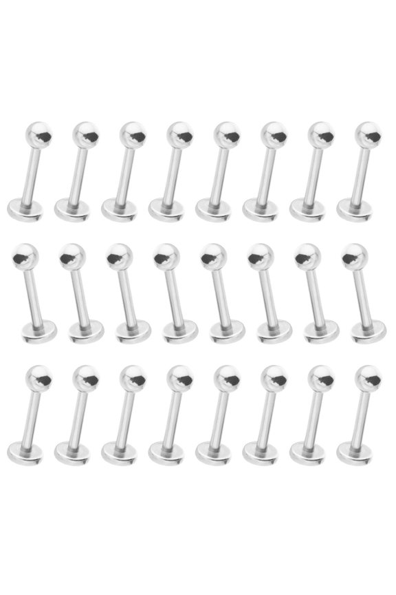 Pack of 12 Labret Monroe Piercing Barbells - 316L Surgical Steel - 14g or 16g