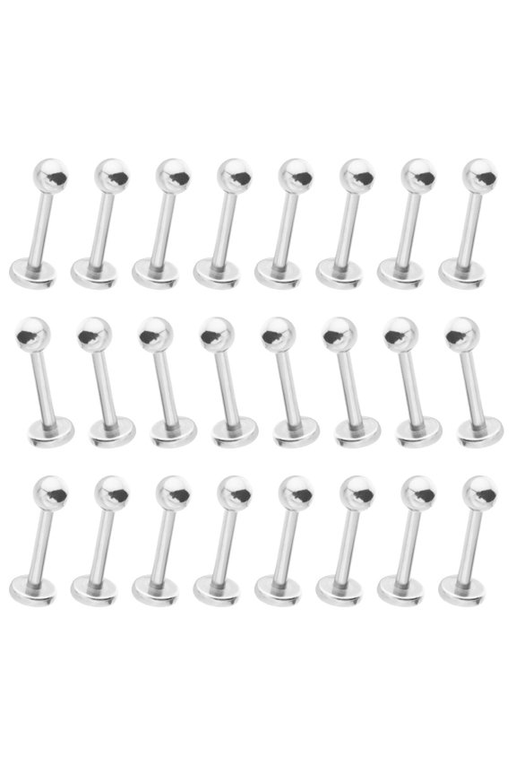 Pack of 12 Labret Monroe Piercing Barbells - 316L Surgical Steel - 14g or 16g