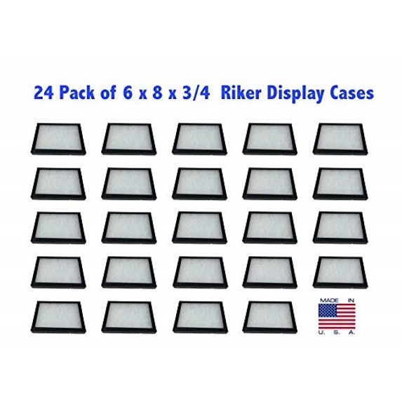24 Pack of Riker Display Cases 6 x 8 x 3/4 for Collectibles Jewelry ...