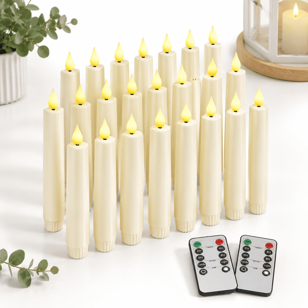 Command Candles 24 Packless Taper Candles With Remote Control - Walmart.com