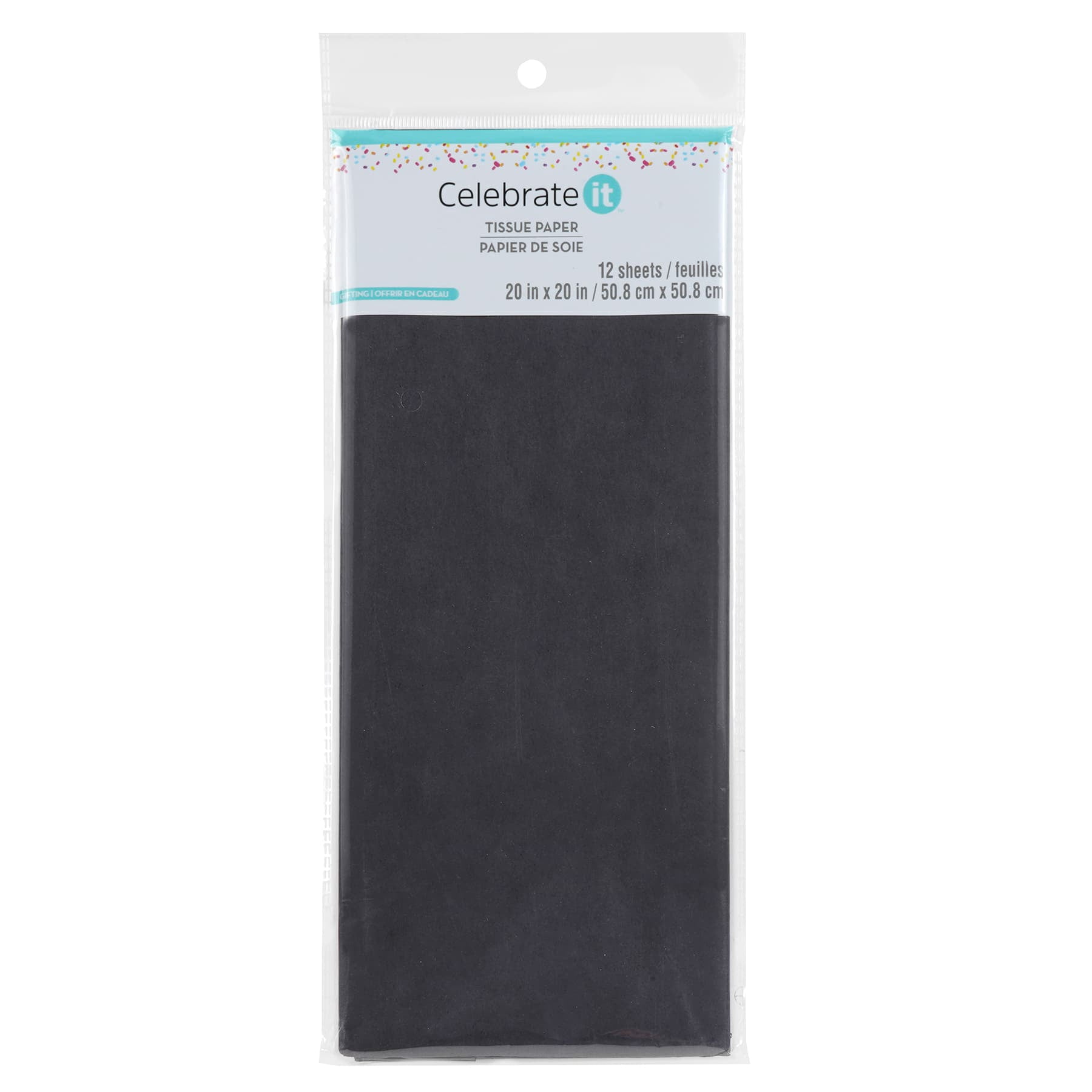 24 Packs: 12 ct. (288 total) Black Tissue Paper by Celebrate It