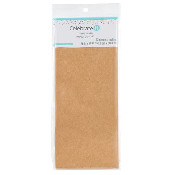 24 Packs: 12 ct. (288 total) Kraft Tissue Paper by Celebrate It