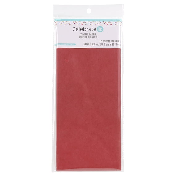 24 Packs: 12 ct. (288 total) Red Tissue Paper by Celebrate It