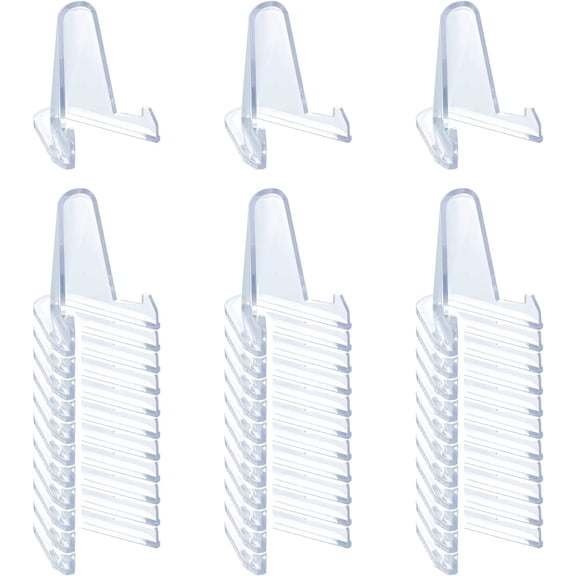 24 Packs(2.3 Inch Tall) Acrylic Card stands, Card Holder Display Stand,Coin Display stand, for Display Magnetic Card Holder,Challenge Medals, Baseball Cards, Sports Cards, Trading Cards