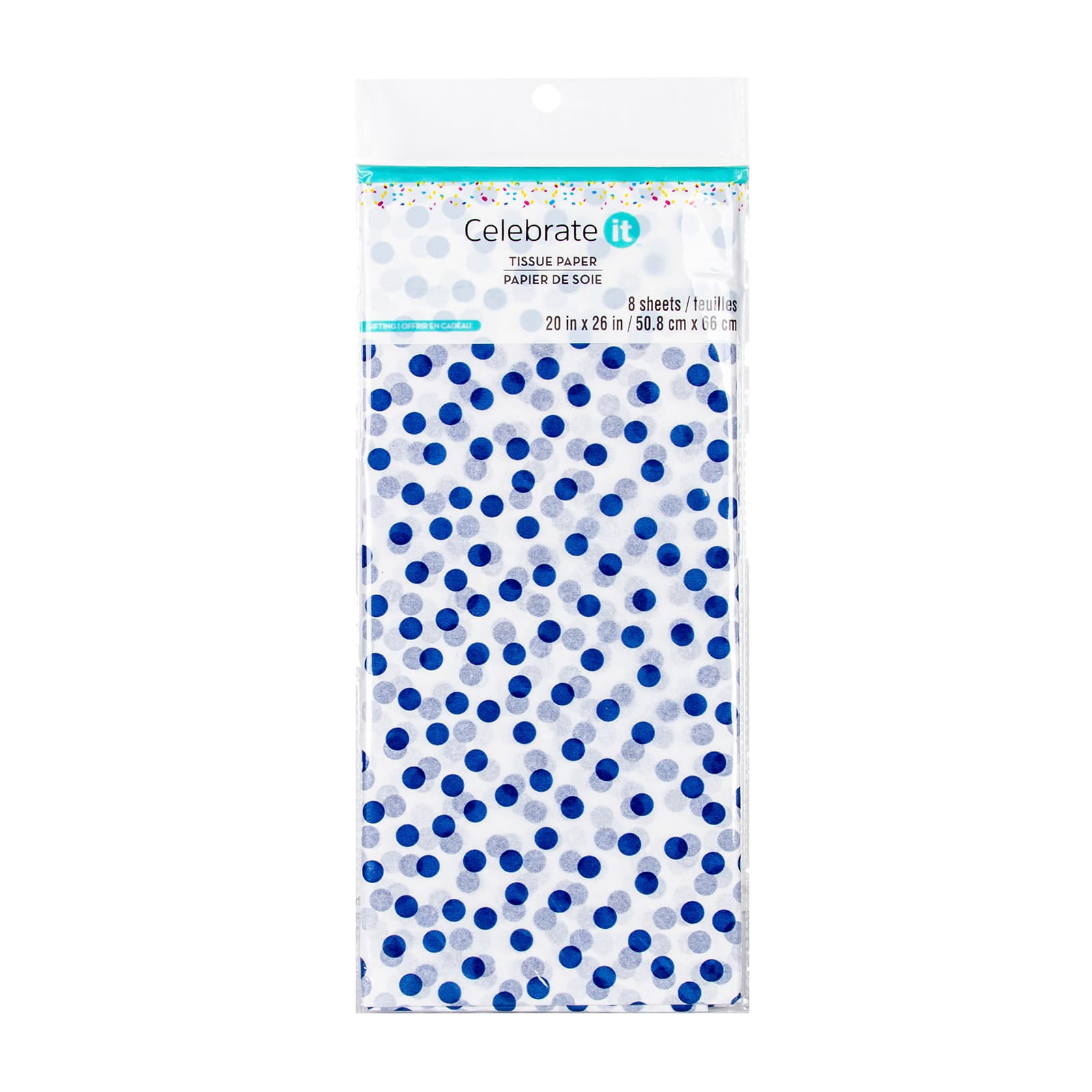24 Packs: 8 ct. (192 total) Dotted Tissue Paper Sheets by Celebrate It