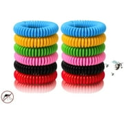 24 Packs Colorful Bracelets, Waterproof and Reusable with Nature Citronella, Lemongrass and Eucalyptus, Using Indoor and Outdoor and Suitable for Adults, Kids, Pet