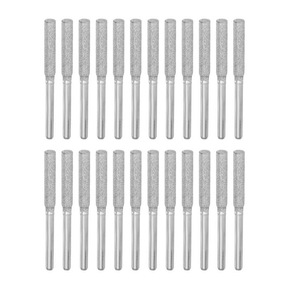 24 Packs Diamond Chainsaw Sharpener Bits 5/32" 4mm Cylinder Head Electric Chain Saw Grinder