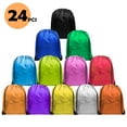 24Pack Waterproof Drawstring Backpack Bags, Large Multicolor Cinch