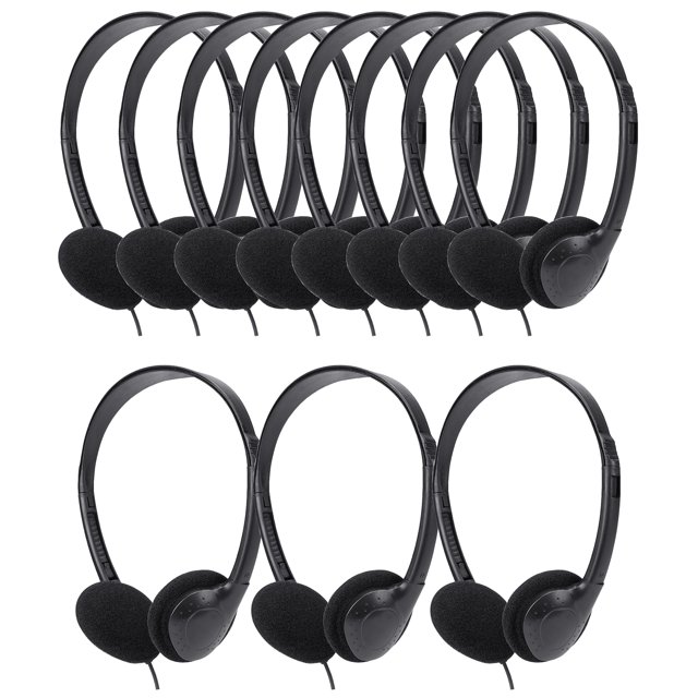24Pack Bulk Wired Headphones for School, Classrooms & Travel Durable
