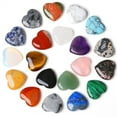 thumbnail image 1 of 24 Packs Healing Crystals Heart Gemstones, Natural Heart Shaped Rocks, Heart Shaped Crystals, Assorted Puffy Crystals and Stones for Meditation, Yoga, Decoration, Great Gift for Women #A060, 1 of 9