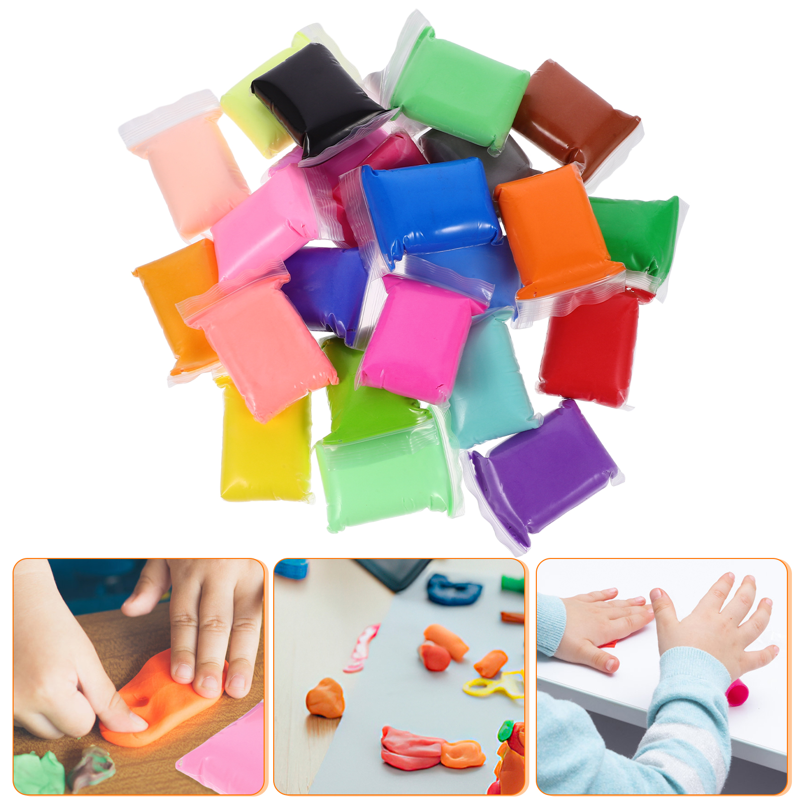24 Packs Kid Modeling Clay Kit DIY Clay Craft Kit DIY Colorful Polymer ...