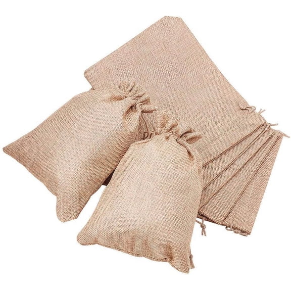 24 Packs Large Burlap Bags Jewelry Pouch Drawstring Bags for Festival Gift Favors Candy Wedding Party Arts and DIY Crafts 9 x 6.7 Inch Colorful