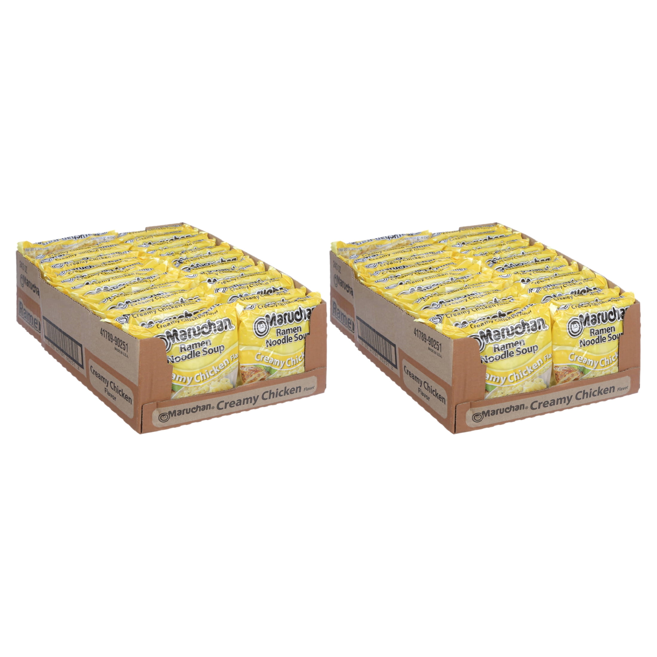 (2 pack) Maruchan Creamy Chicken Ramen Noodles, 3 oz Packaged Soup, 24