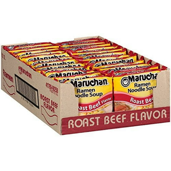 (24 Packs) Maruchan Roast Beef Instant Ramen, 3 oz