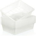 thumbnail image 1 of 24 Packs Plastic Trays for Classroom, Stackable Thick Flat Paper Letter Tray Organizer Bin for Teacher Classroom File, Book Storage, Art Activity Supplies (Clear), 1 of 3