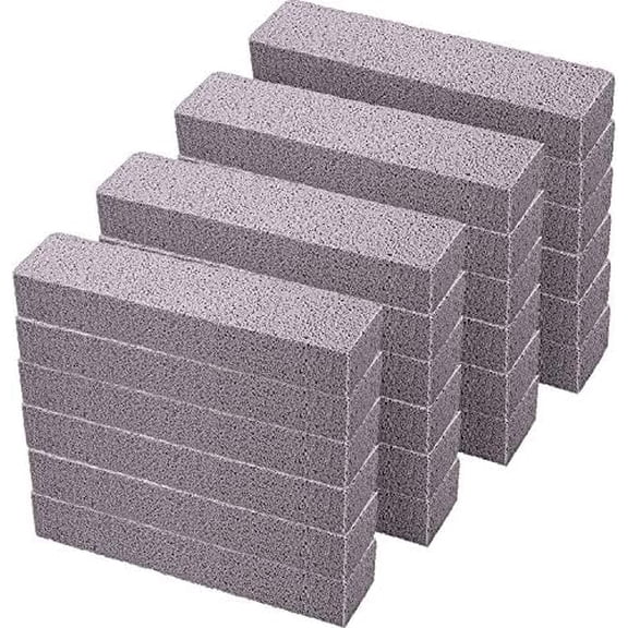 24 Packs Pumice Stick for Cheaning, Pumice Scouring Stone Pad Removing Stain Grime Without Leaving Scratches for Kitchen Oven Stove Home Bathroom Toilet Pool House Cleaning Supplies