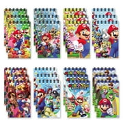 24 Packs Super Mario Mini Spiral Notebooks Portable Pocket Notebook for Birthday Party and Office Party Favors College Ruled Pages