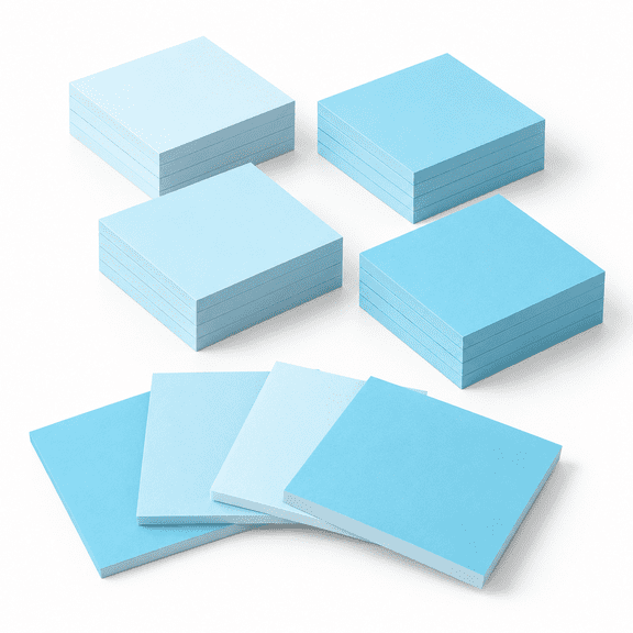 24 Pads Gradient Blue Sticky Notes, 3x3 Inch, 1200 Total Sheets