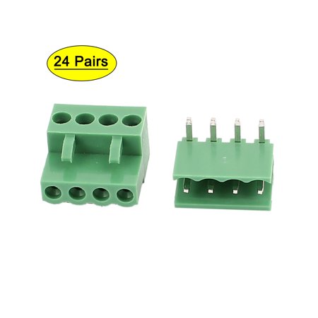 24 Pair 3.96mm Pitch 4way/pin Screw PCB Pluggable Terminal Block Connector