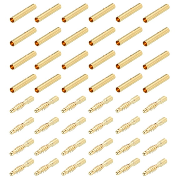 24 Pairs Banana Plugs Connector 2mm Male Female Banana Plug for Wire RC Battery Electric Motor