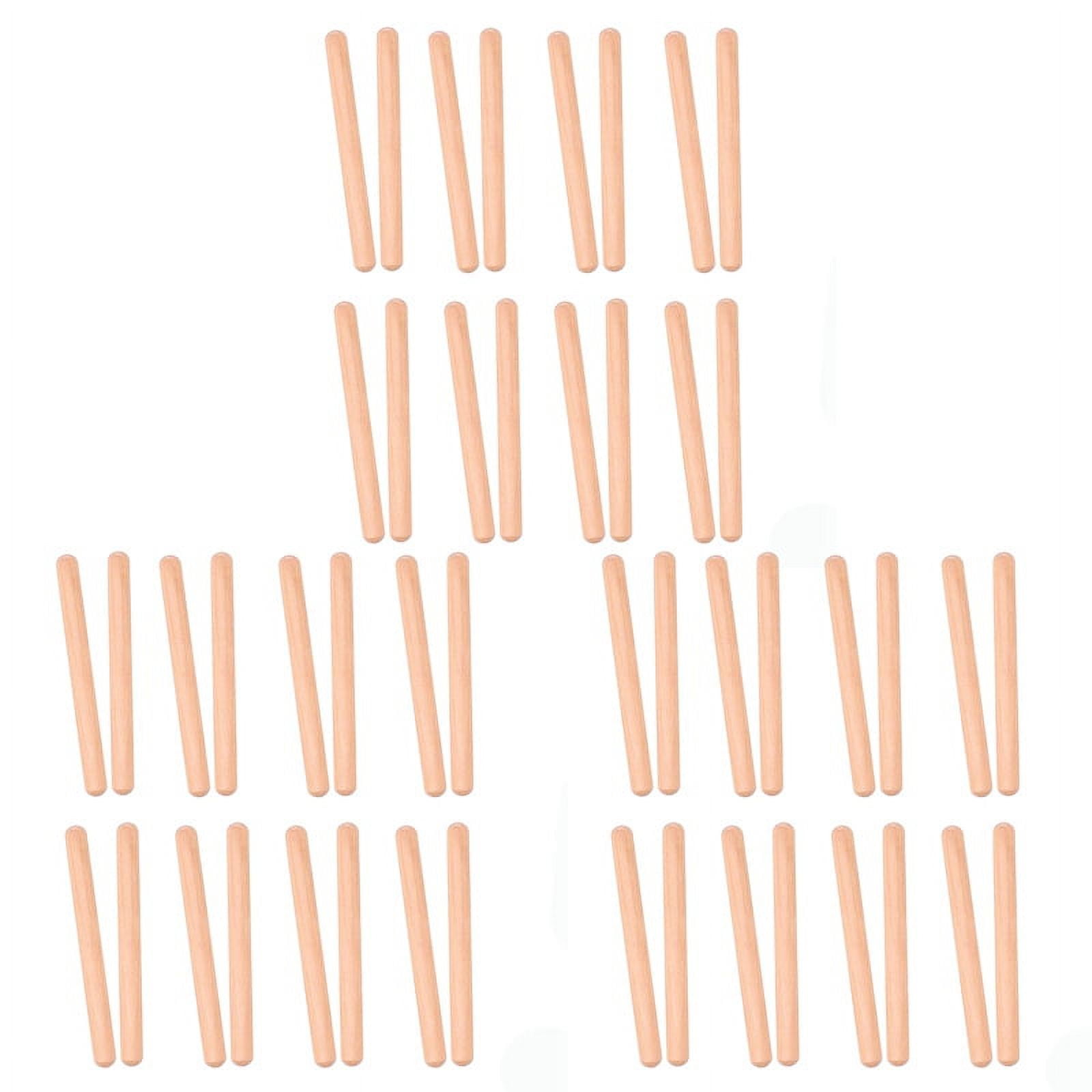 24 Pairs Classical Wood Claves Musical Percussion Instrument Natural ...