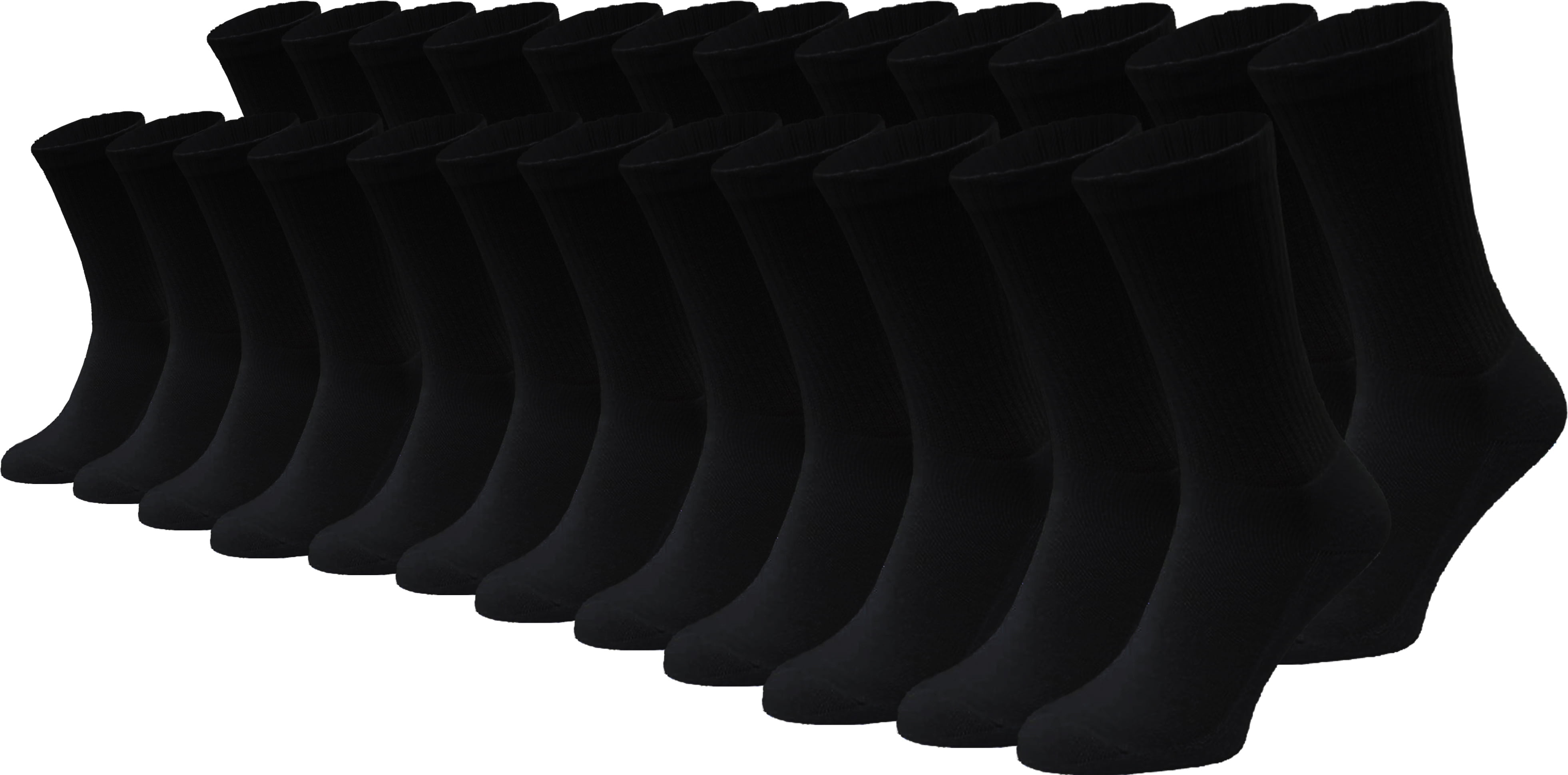 NevEND Diabetic Cotton Crew Socks (6 Pack) for Men and Women