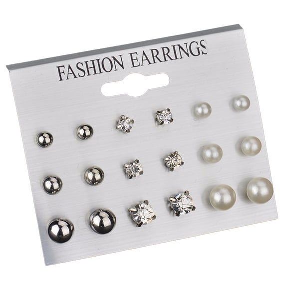 24 Pairs Ear Rings Stylish Fashion Accessory Simple Style Hoop Ear Pendant Jewelry Decor Ear Drops for Party Banquet Daily Dress XY-1904