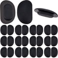 thumbnail image 1 of 24 Pairs Embedded Eyeglasses Nose Pads Black Non-Slip D Shape Soft Silicone Nose Cushions for Glasses Full Frame Eyeglasses Sunglasses Eyewear Replacements Accessories, 1 of 5