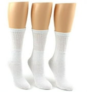24 Pairs Pack of WSD Women's Warm Tube Socks, Value Pack, Athletic Socks (White, 9-11)