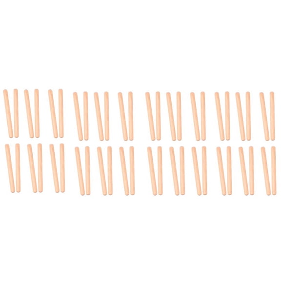 24 Pairs Wood Claves Musical Percussion Instrument Rhythm Sticks Percussion Rhythm Sticks Children Musical Toy,48 x rhythm stick,Wood color