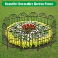 thumbnail image 1 of 24 Panels Collapsible Garden Fence Animal Barrier,26 Ft(L) x 24 in(H) Black Rustproof Metal Wire Panel Border for Dogs Rabbits, Flower Edging for Landscape Patio Yard Outdoor Decor, Arched, 1 of 6