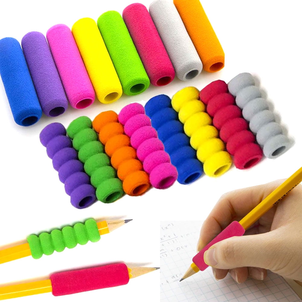 24 Pc Foam Pencil Grips Pen Comfort Cushion Grippers Soft Groove Sponge Holder