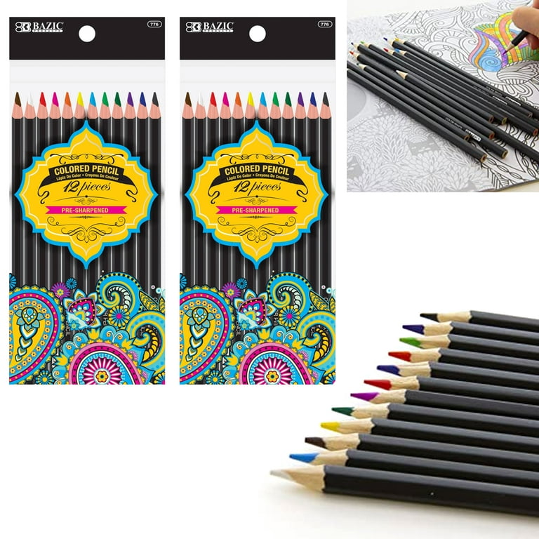 24 Piece Art Colored Pencils for Adults Best Color Pencil Set