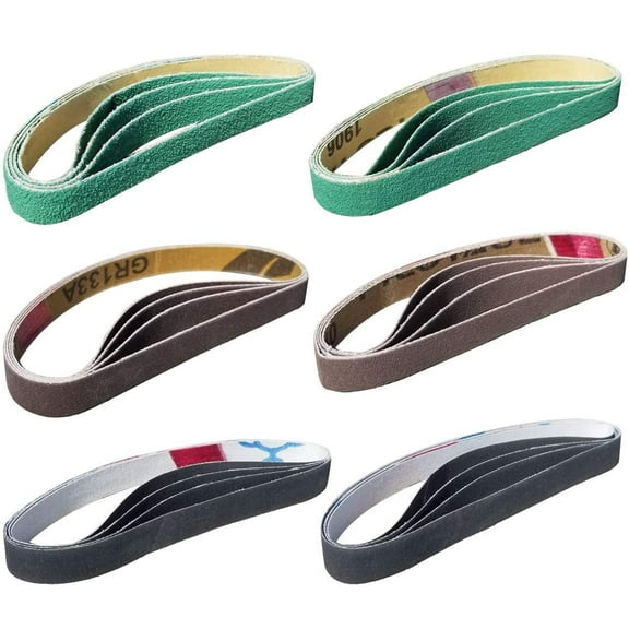 24 Pcs 1/2" x 12" Replacement Belt Kit for Work Sharp Original Knife & Tool Sharpener and Combo Knife Sharpener (WSKTS & WSKTS-KT) - 80/120/240/400/1000/1200 Grits.