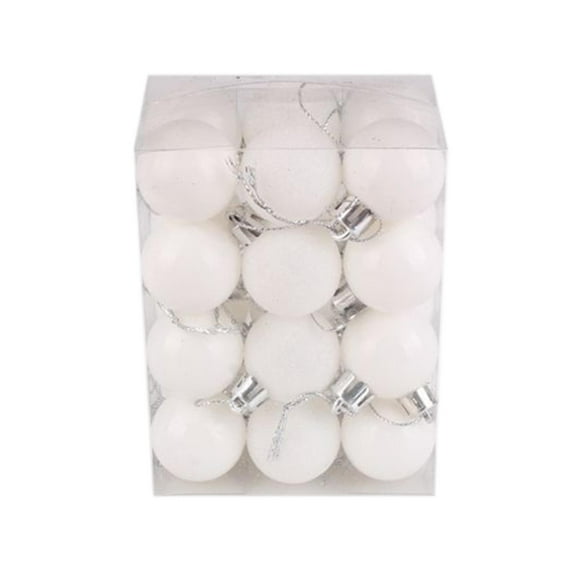 24 Pcs 1 Inch (3cm) Mini Christmas Ornaments - Glass & Shiny Brite Christmas Ornaments, Mini Christmas Tree Ornaments for Xmas Home Party (Multi Colors)
