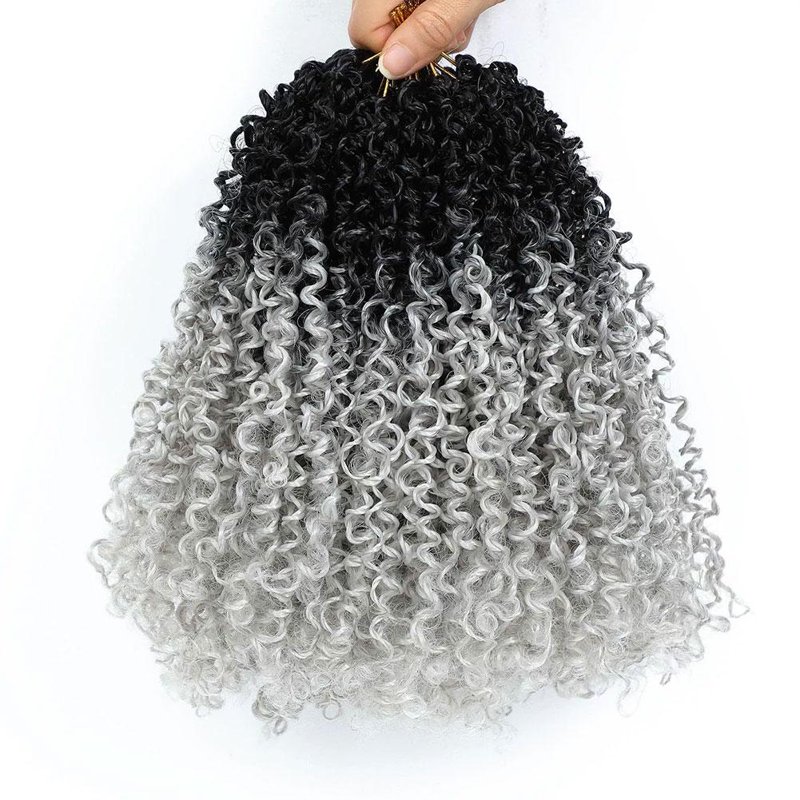24 Pcs 10" Blonde Ombre Spring Twist Crochet Hair - Pre-Looped Synthetic Kinky Curly Braiding Extensions for Black Women, Fluffy Afro Kinky Twist Hair