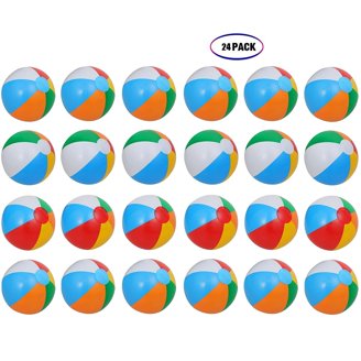 3 otters 6PCS Small Beach Balls Bulk, 12 Inflatable Swimming Pool Toys