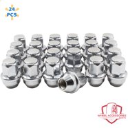 32-Pack Chrome Bulge Acorn Lug Nuts – 1.75" Long, 14x2 Thread, 3/4" Hex For Trucks