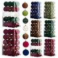 thumbnail image 1 of 24 Pcs 2.4 Inches Velvet Flocked Christmas Ball Ornaments, Christmas Hanging Baubles for Xmas Tree, Wreath, Garland, Party & Wedding Decor, 1 of 4