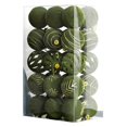 thumbnail image 1 of 24 Pcs 2.4 Inches Velvet Flocked Christmas Ball Ornaments, Christmas Hanging Baubles for Xmas Tree, Wreath, Garland, Party & Wedding Decor, 1 of 3