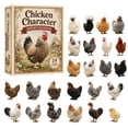 24 Pcs 2026 Chicken Character Advent Calendar, 24 Days Christmas ...