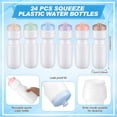 thumbnail image 1 of 24 Pcs 22 oz Squeeze Water Bottles Bulk Reusable Sports Fitness Water Bottles with Pull Top Cap for Adults, 1 of 6